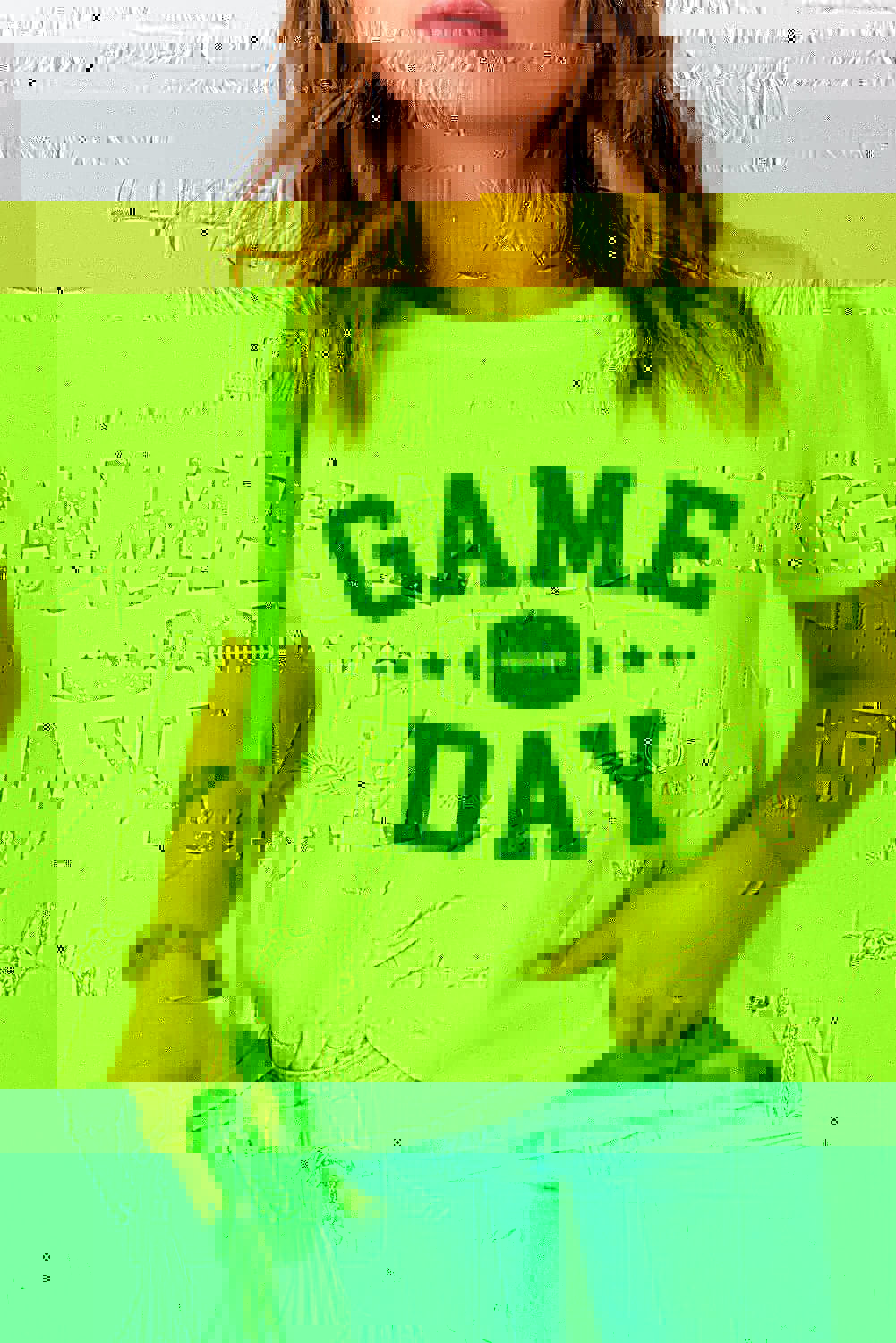 GAME DAY Round Neck Short Sleeve T-Shirt