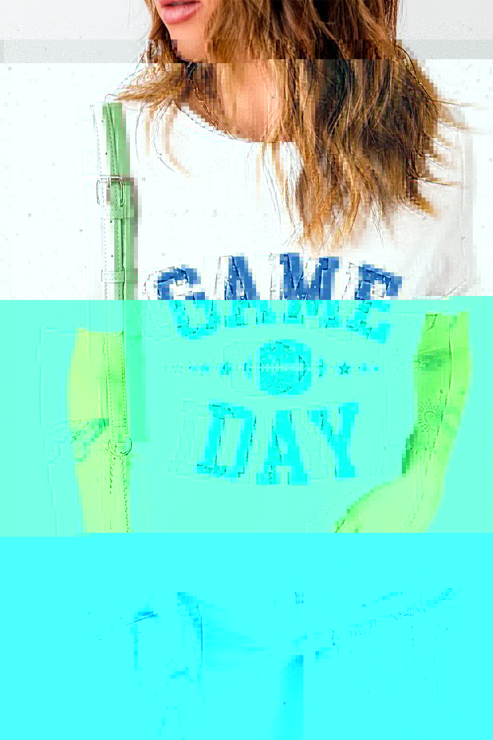 GAME DAY Round Neck Short Sleeve T-Shirt