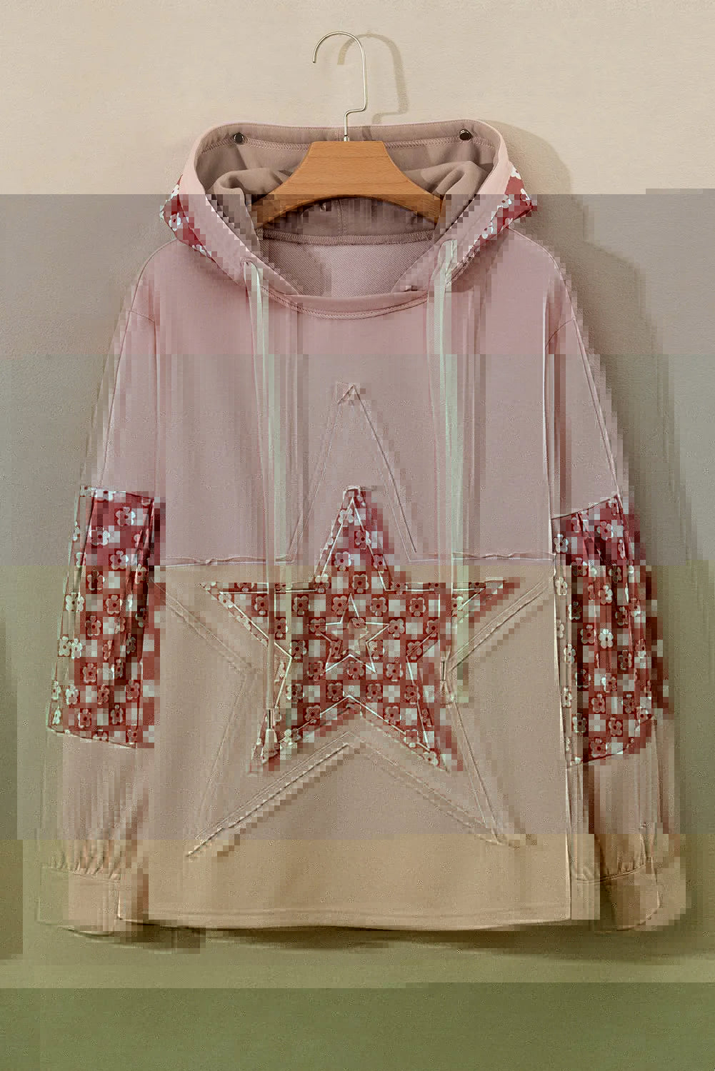 Drawstring Star Long Sleeve Hoodie